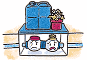 メーターボックスの上に物を置かないのイラスト