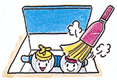 メーターボックスはいつもきれいにのイラスト