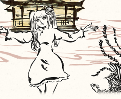 日本三文殊のひとつのイラスト