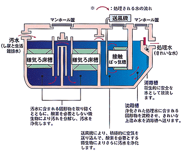 合併処理浄化槽のしくみの画像