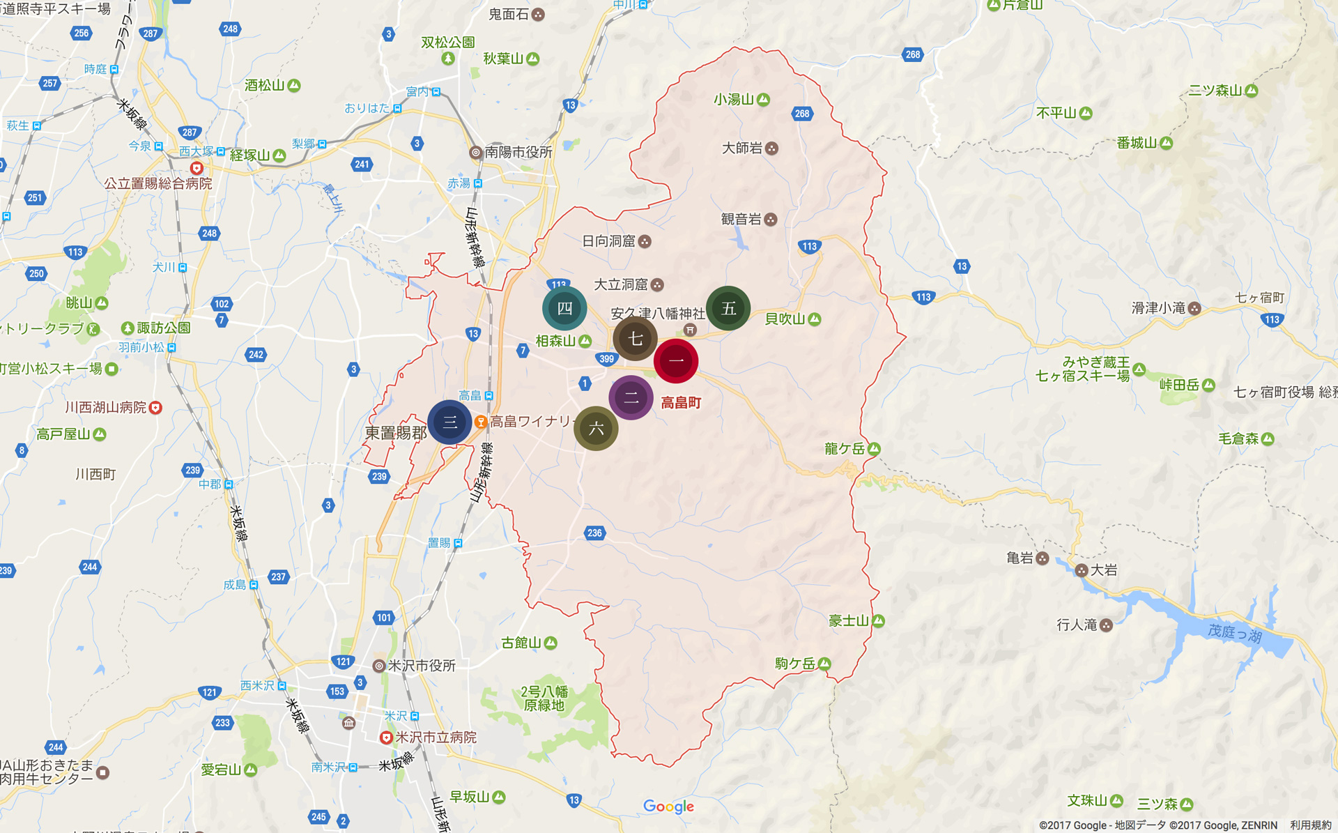 高畠町MAP