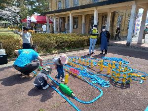 プラレール設置体験01