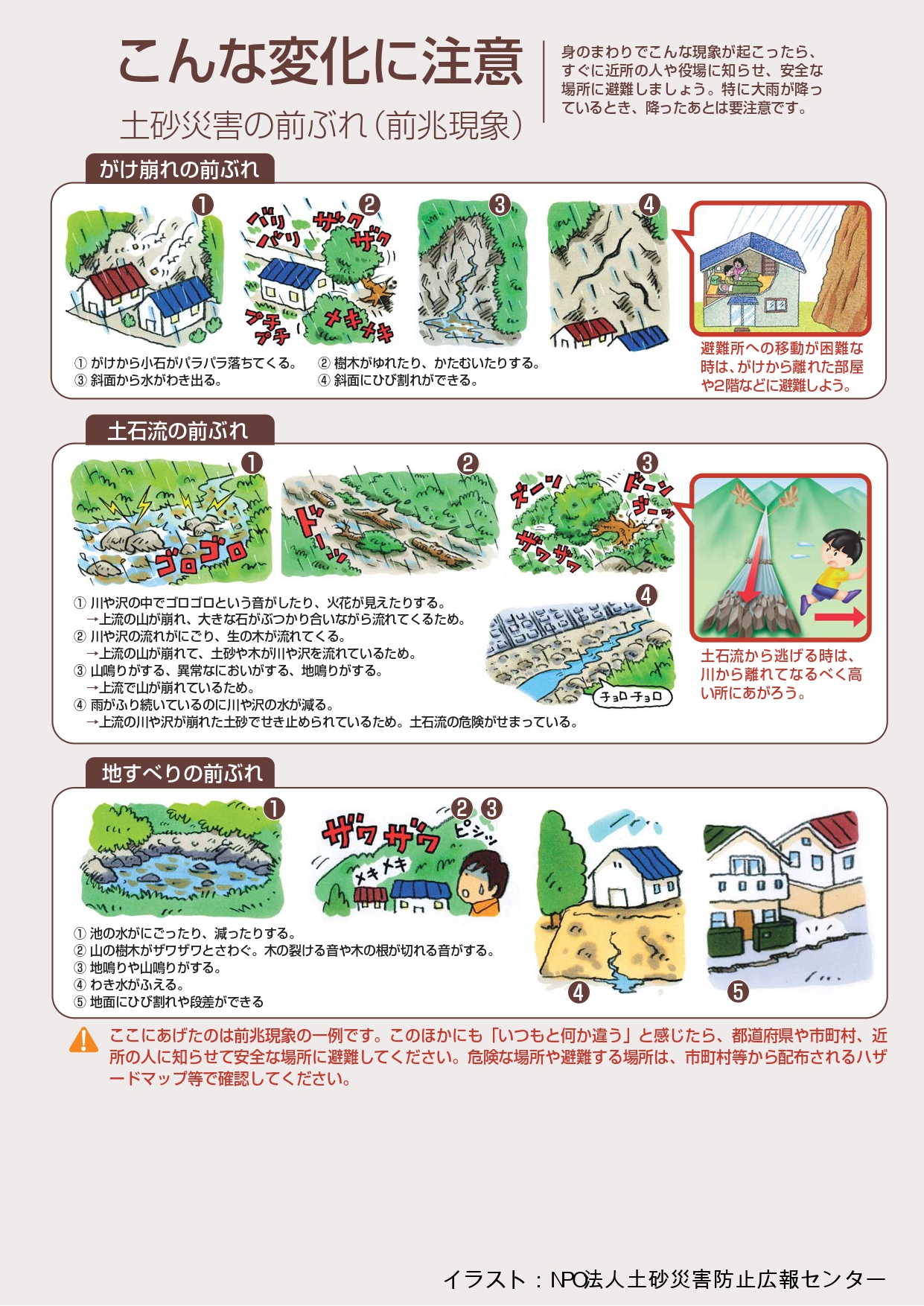 土砂災害の前ぶれ