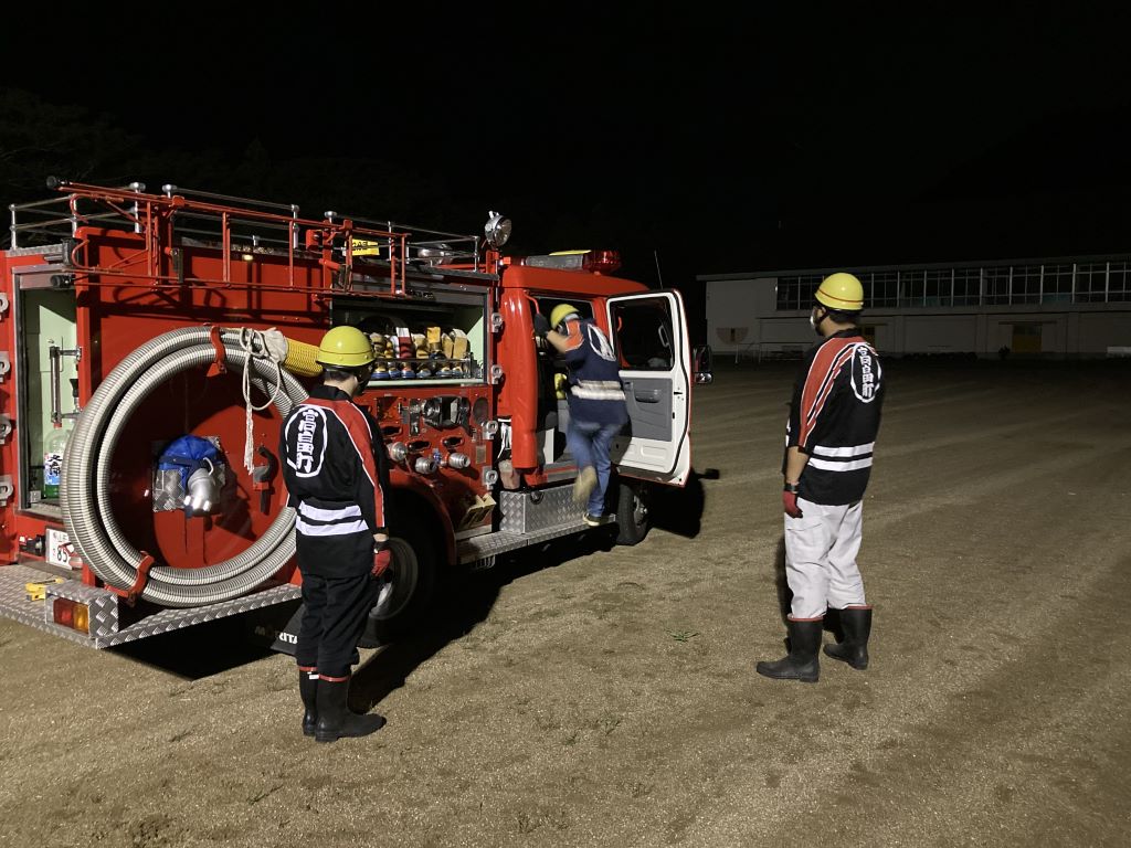 秋季消防演習に向けた夜間訓練01