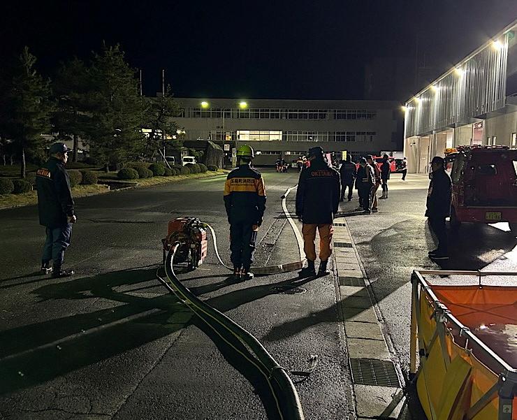 令和7年4月春季消防演習小型ポンプ操法練習1