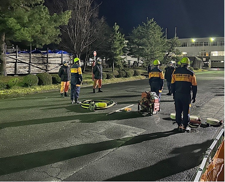 令和7年4月春季消防演習小型ポンプ操法練習2