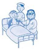 短期入所療養介護(医療施設のショートステイ)イラスト