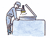 受水そうの点検のイラスト