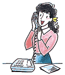 夜間・休日の連絡のイラスト