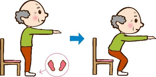 簡単スクワット説明画像