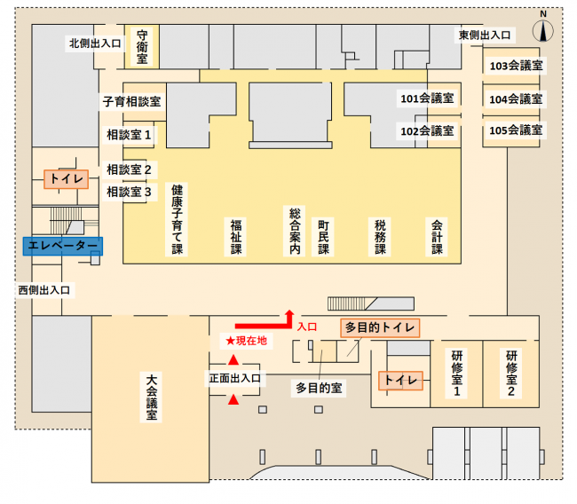 庁舎フロアマップ1F