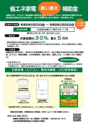 省エネ家電買い換え補助金チラシ
