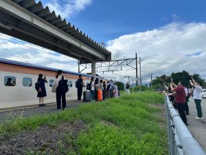 高畠駅見送り